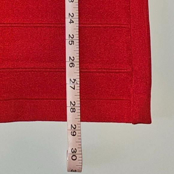 Coral Colored Bodycon Bebe Dress - Picture 5 of 7